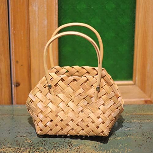 TJLSS ručno utovarivačka košarica Drvena košarica za pohranu Prijenosni drveni torba za vjenčanje