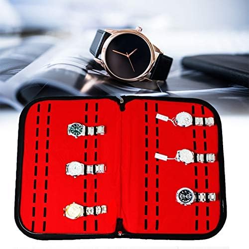 20 Slots Watch Organizator kutije za muškarce, kožni satovi za pohranu sa zatvaračem sa zatvaračem, 15,7 x 10in