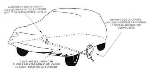 Wideskall® 6,5 stopala automobila pokrivač za zaštitu od čelika i zaključavanja