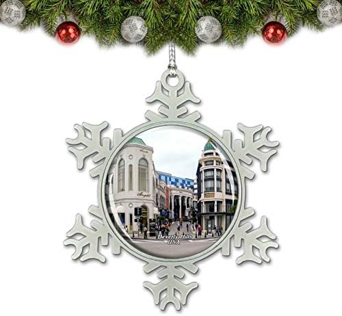 Umsufa USA America Beverly Hills Rodeo pogon Božić Ornament Tree Decoration Crystal Metal suvenir poklon