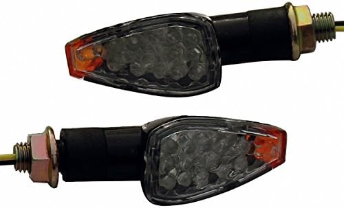 MotorToGo crni LED Žmigavci za motocikle bočni indikatori markera blinkeri kompatibilni za 1991 Suzuki GSX1100G