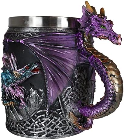 Ebros Mitovi I Legende Koncepcija Plave Vatre Beowulf Purple Dragon Beer Stein Tankard Šolja Za