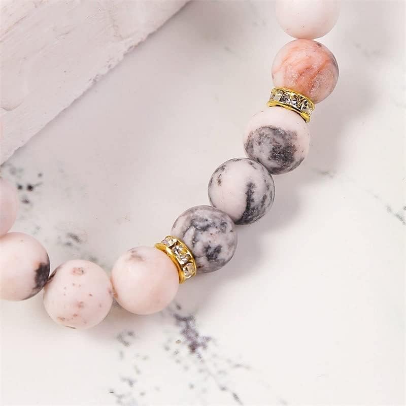 Pingyongchang narukvice sa perlama za Žene Crystal Good Luck Rose Quartz Stone modni nakit za Iscjeljivanje narukvica
