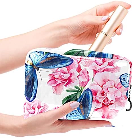 Plava leptir ružičasta torba za cvijeće sa zatvaračem patentna torbica Travel Cosmetic organizator za žene i djevojke