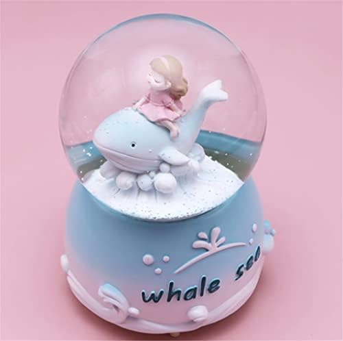 Asuvud Dream Dolphin Crystal Ball Girl Rođendan Poklon može zakretati plutajuće snježne muzičke oktavne