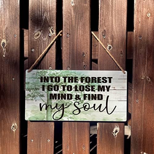 Pozitivna potpisna seoska kuća u šumu pronađite moju dušu drveni viseći znak rustikalni retro zida umjetničko