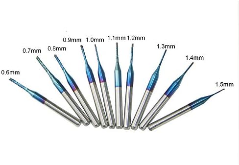 Autek 1pc 4mm/6mm / 8mm drška plava presvučena 2 fluta konusna kuglična nosna kraja mlinova, AlTiN 2 Flaute konusna Lopta CNC bitovi za graviranje 0.8 mm