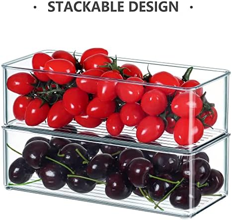 Set od 8 prozirnih plastičnih ladica za organizatore ladica, kuhinjski pribor za jelo koji se može slagati,