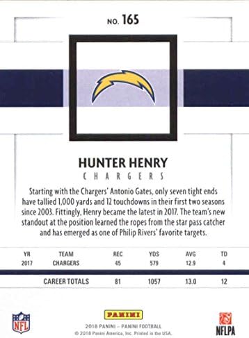 2018 Panini NFL Fudbal 165 Hunter Henry Los Angeles Chargers Službena trgovačka kartica