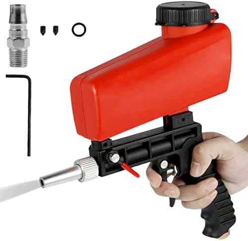 Prijenosni Sandblaster Tool Kit 90PSI gravitacija Feed Pjeskarenje pneumatske eksplozije ručni alat sa podesivim medija protok ventila za čišćenje rđe, prljavštine, boja, & Staklo bakropis