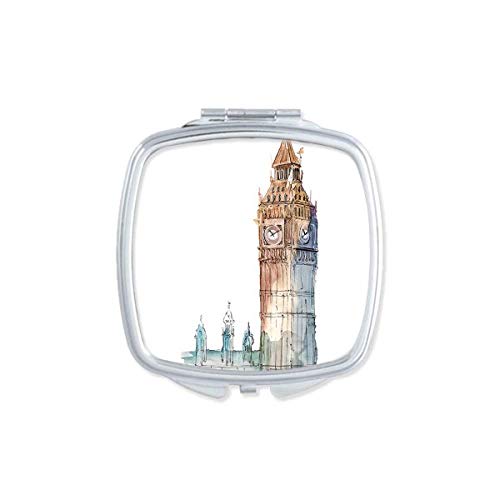 Big Ben u Britaniji Art Deco poklon modno ogledalo prijenosni kompaktni džepni šminka dvostrano staklo