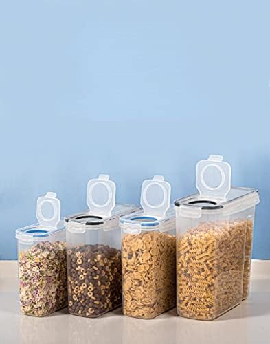 Cozla tegla za skladištenje žitarica 4L kanta za pirinač otporna na insekte kutija za skladištenje hrane plastična prozirna zatvorena tegla Lagged4L * 4picesetofourcolors