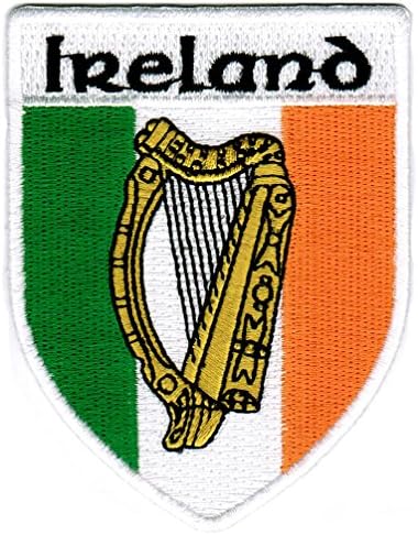 Ireland Shield Patch irski harfe zastava vezeno željezo na amblemu
