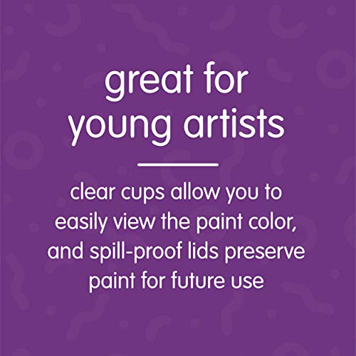 Colorations no-prosipanje bijeli poklopac tempera Paint Cups za djecu vrijednost učionica paket