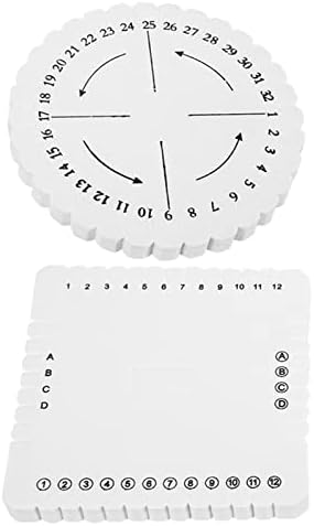 2pcs okrugli kvadrat Braider disk, kumihimo tkanje narukvice za upravljanje ručnim izradom tkanja na makrame