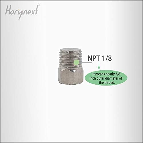 Horiznext npt 1/8 muški navojni šestougaoni čep za cijev, Nerđajući čelik 304,