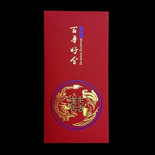 6 paketa kineske vjenčane crvene koverte - sretni novac poklon novčani paketi Hong Bao za vjenčanje-Tassels