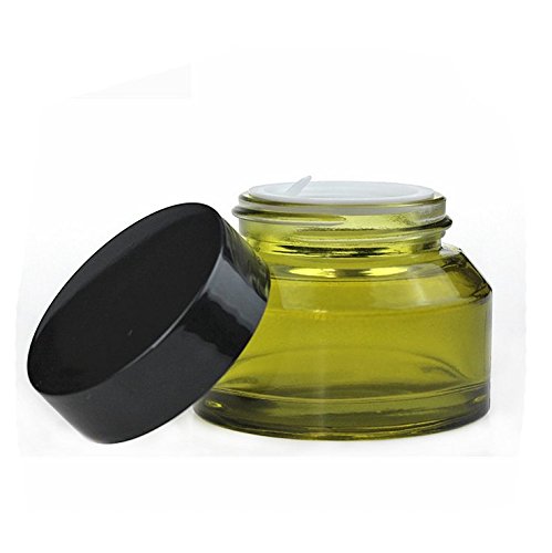 4pcs 50ml / 1.67oz Olive Green Pucleble COSMETIC JARS boce boce Case prazan šminka krema za pohranu balza
