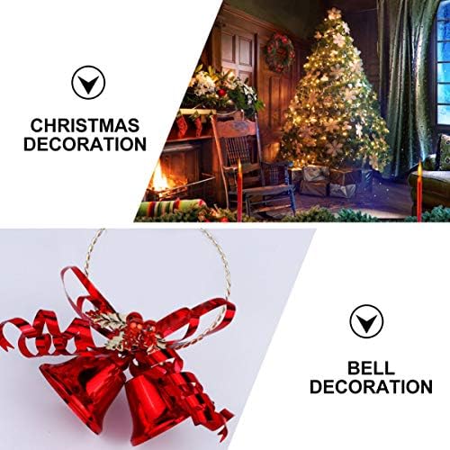 Nuobesty Christmas Bell Deckorur Bell Ornament za Božić Božićno zvono Viseći privjesci Zlatni zvono 2pcs