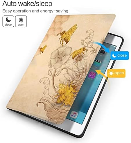 Slučajevi tableta 10,2 inčni ruralni medeni pčeli Cvijeće tiskane futrole za iPad 7. generaciju 10.2