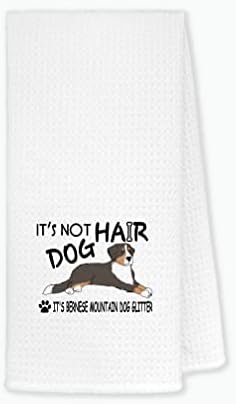 To nije pseća dlaka to je Bernski Planinski Pas sjajni Kuhinjski ručnici krpe za suđe 24x16, smiješni ručnici