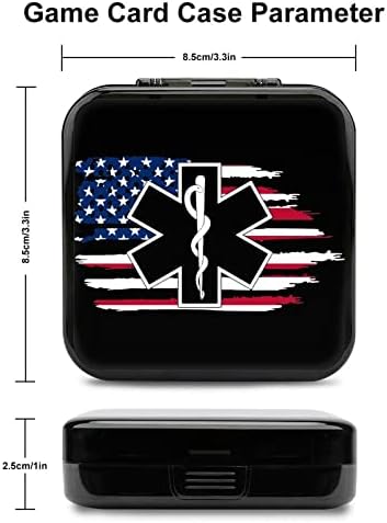 Američka zastava EMS Star of Life EMT bolničar Medic 24-u-1 igra kartica držač slučaj forSwitch 24 slota kartica kutija za pohranu