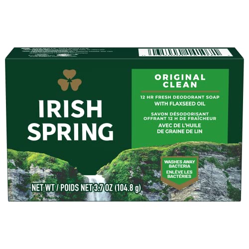 Irski Spring Moisture Blast sapun za muškarce, hidratantni sapun za Bar, miris svježeg i čistog 12 sati, muški sapun za pranje ruku i tijela, blagi za kožu, 3.7 Oz sapunski Bar
