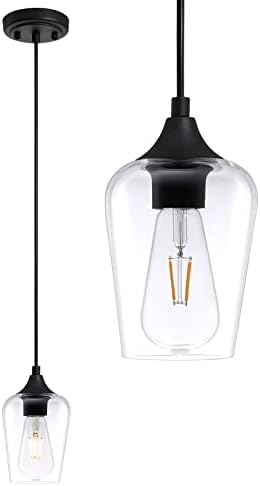 VONLUCE Crna Privjesna lampa za kuhinjsko Ostrvo, Privjesna lampa sa visećim kablom za spavaću sobu & amp;