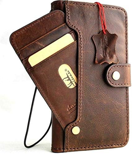 Jafo torbica od prave kože za iPhone Xr novčanik za knjige ručno rađeni poklopac luksuzne kartice slota gumeni držač zatvaranje Vintage Classic DavisCase pro il Brown
