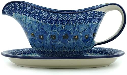 Poljska Keramika 19 Oz Gravy Boat sa tanjirom od strane Ceramika Artystyczna potpis UNIKAT + Potvrda