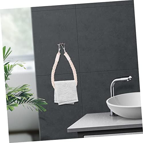 DoItool 3pcs Pamuk i posteljina ručno rađena retro tkiva držač toaletni nosač zidnih nosača ručnika za ručni konop za konop za toaletni papir konop za toaletni papir