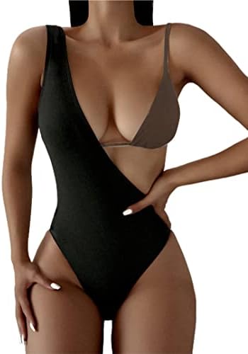 Hilinker ženski Colorblock 3 kom kupaći kostim rebrasti trougao bikini Set sa kupaćim kostimima na