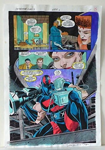 Detektivski stripovi 682 stranica 11 BATMAN comic PRODUCTION ART potpisan od strane A. ROY w / COA