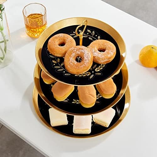 Stalci za torte Set od 3, Zlatna leteća pčelinja torta postolje za prikaz stola Desert Cupcake stalak za vjenčanje