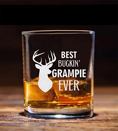 QPTADesignGift Najbolji Buckin Grampie Ikad Whisky Glass-Fathers Day Glass - Novi Tata Poklon-Whisky Glass-Funny Rođendanski Poklon-Fathers Day Hunting