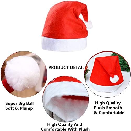 Santa šešir Božić kape crveno-bijele Santa kape-savršen za djecu i odrasle sa bilo Božić odmor događaj-12