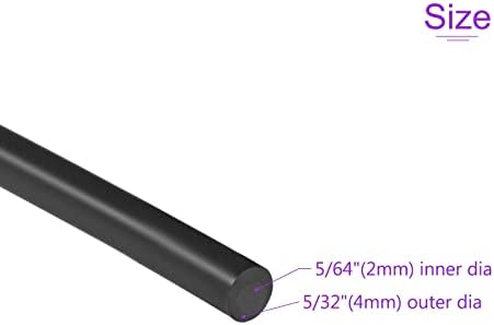 Dmiotech 2mm ID 4MM od 10 stopa silikonske cijevi crne industrijske silikonske cijevi za pumpu