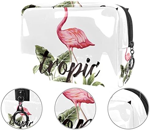 Tbouobt kozmetičke vrećice za žene, šminke toaletna torba za toaletnu torba Organizator, tropska šik flamingo ostavlja moderno