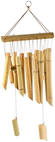 Doitool Doc dekor Drveni bambus Zvuk vjetra umirujući melodični tonovi viseći viseći vjetrovsko zvono Dekoracija prozori Dubinski ton vjetrovito za popločane bašte Decoraciones para salas de casa
