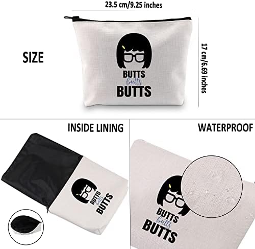 B Burgers inspirisan poklon Tina Belcher Zipper torba za šminkanje Butts Butts Butts kozmetička torba