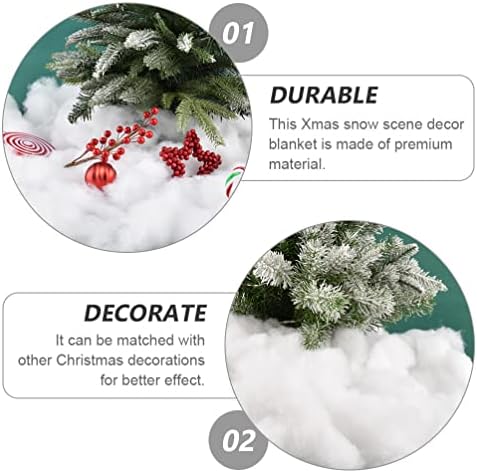 TOYANDONA Bijela Fluffy bacanje deka Božić snow Cover deka Holiday Božić lažni snijeg dekor Fluffy