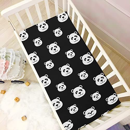Slatki Panda crni listovi za dječake Djevojke Paketi i reprodukciju prenosivih mini listova krevetića
