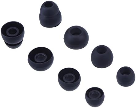 Eboot zamjenske slušalice silikonske naušnice za uši kompatibilne sa Skullcandy slušalicama, crne i jasne, 8 pari