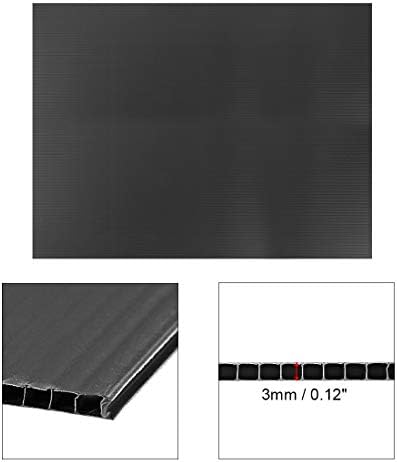 Uxcell Valoviti plastični listovi, 3mm Crni znakovi za prazno Dvorište, 12 inča x 16 inča,vodootporna tabla
