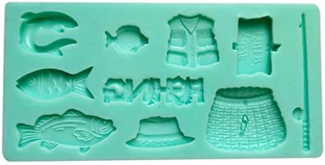 DIY 3D ribolovni silikonski sapuni kalupe za svijeće ručno izrađene peonire kalup kalupa ukrašavanje silikonskog