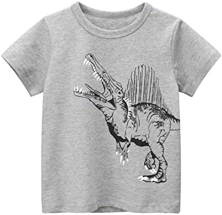 Dječji djeci Dječji dječaci Djevojke Dinosaur kratki rukav Crewneck T košulje na vrhu Tee odjeća