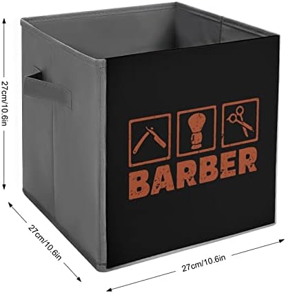 Barber Tool Trucker sklopive kante za skladištenje kocke organizator sa dvostrukim ručkama tkanine kutije za odlaganje umetci kocke fioke 11 Inch