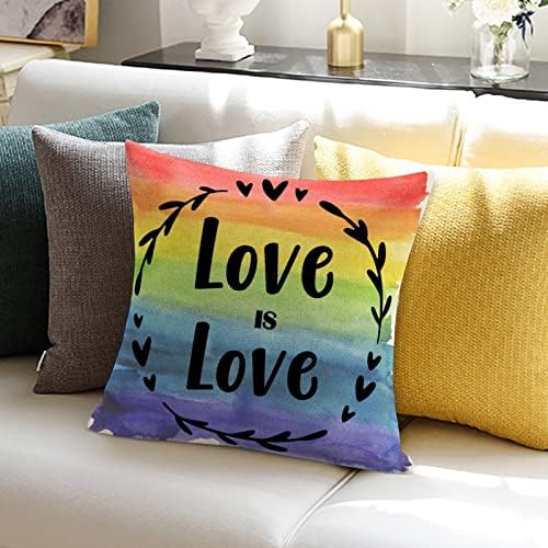 Ljubav je love bacanje jastuk za Valentinovo Jastuk Pansexual Transgender LGBTQ gay duginski jastuk pokrov