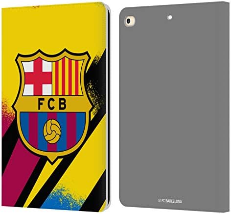 Dizajni za glavu Službeno licencirano FC Barcelona Gost 2019/20 Crest Kit Kožne knjige Count Court Cover Cover Cover Construible sa Apple iPad 9.7 2017 / iPad 9.7 2018