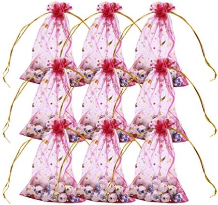 Stobok vjenčani nakit 50pcs Star Moon Organza torbe za zabave Candy vuče gaze za gaze nakit organa
